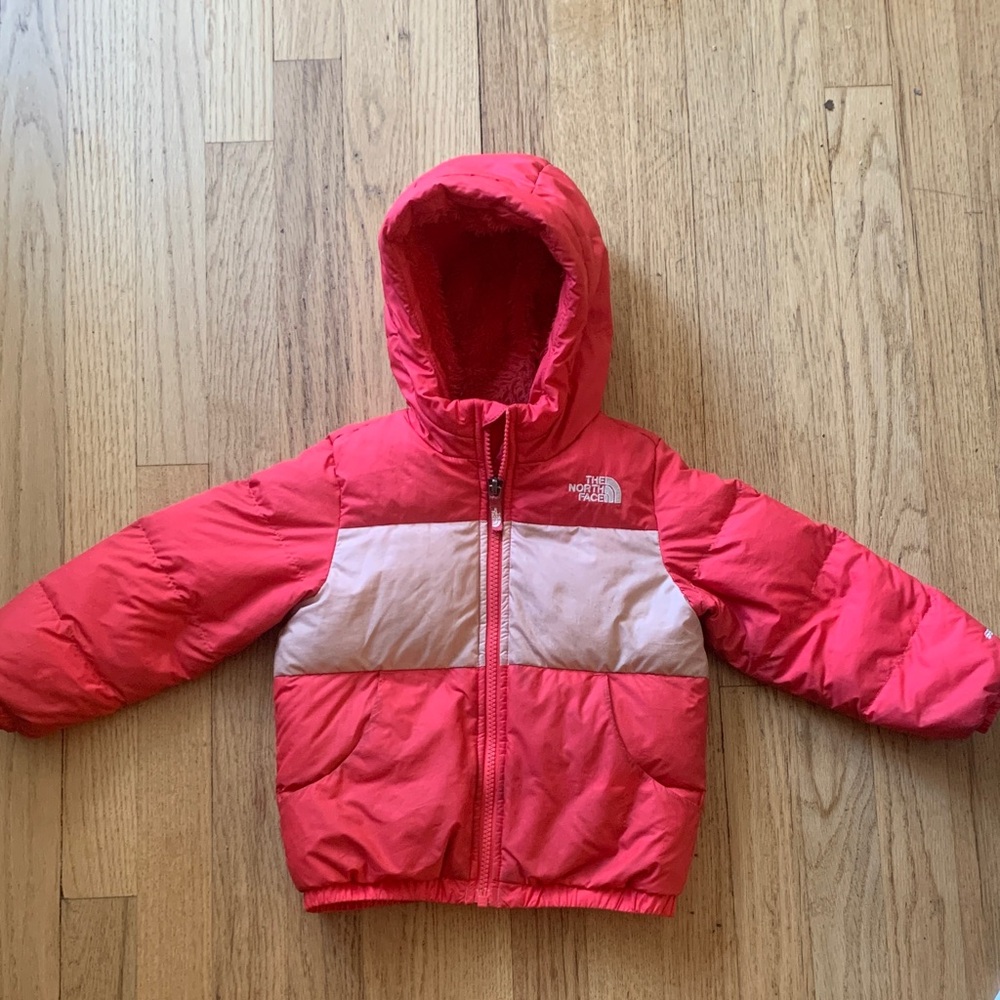 The North Face Pink Hooded Puffer Jacket